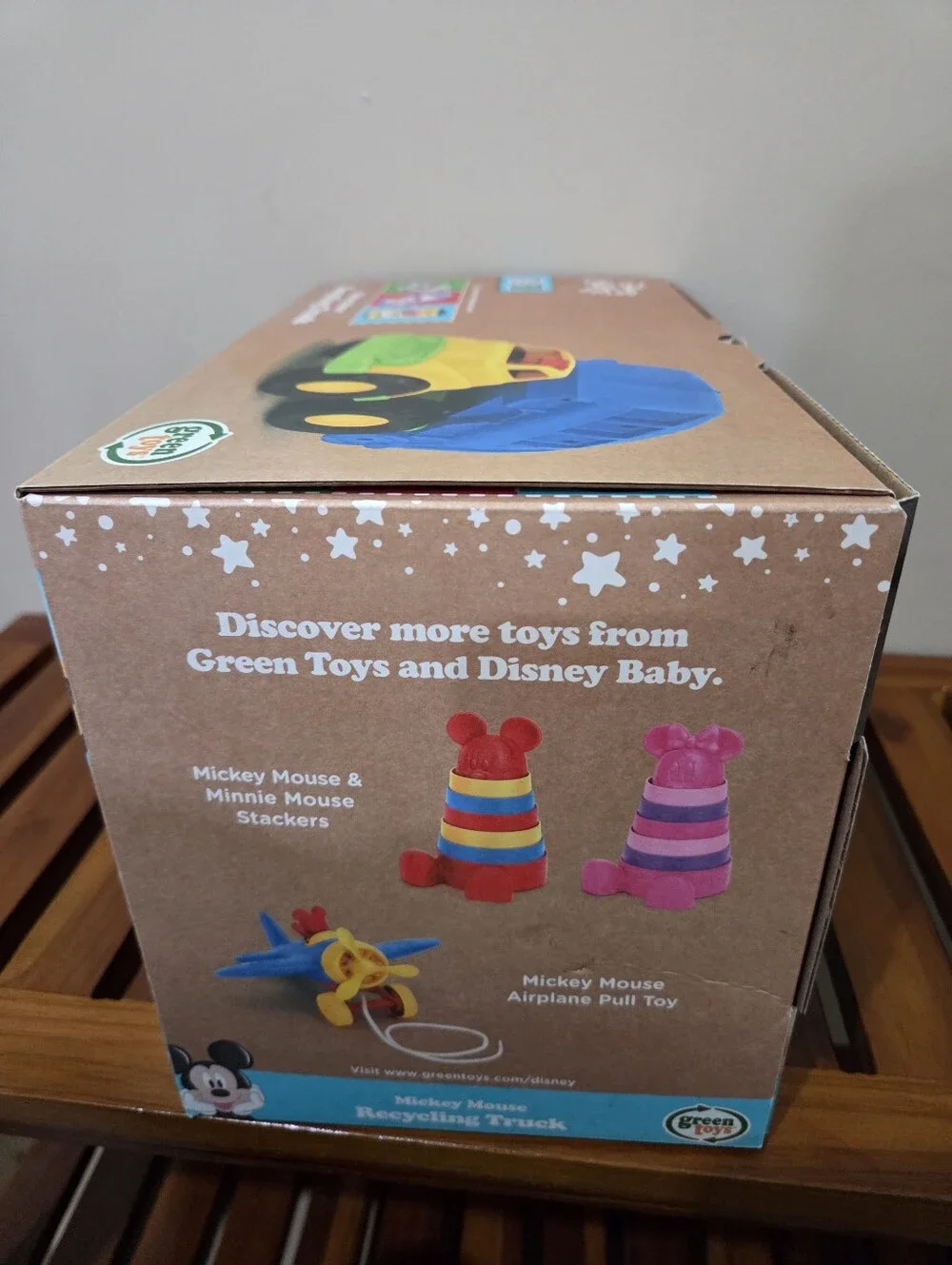 Disney Baby Mickey Mouse Recycling Truck Toy - Blue & Yellow NEW